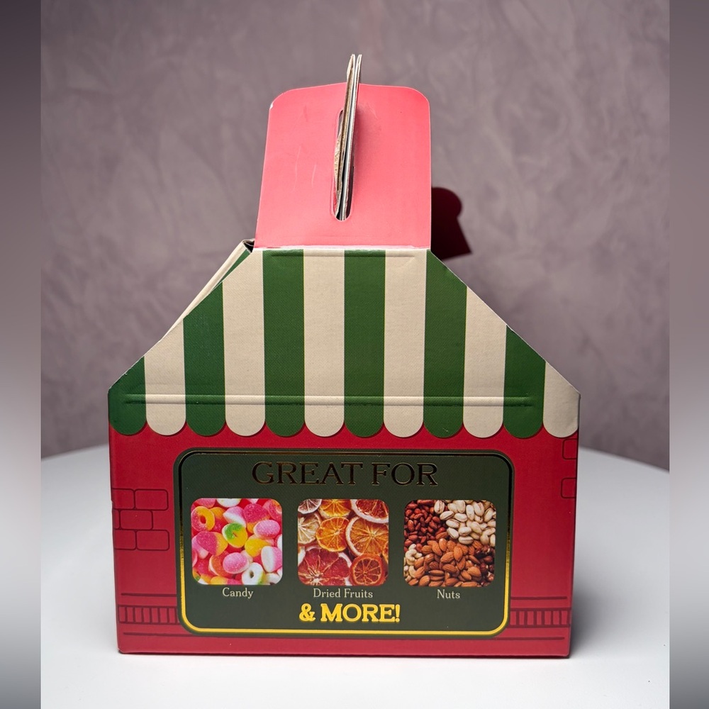 Gourmet Kitchen Glass Cupcake Jars Set - Red, Green, and Gold - Picture 7 of 7